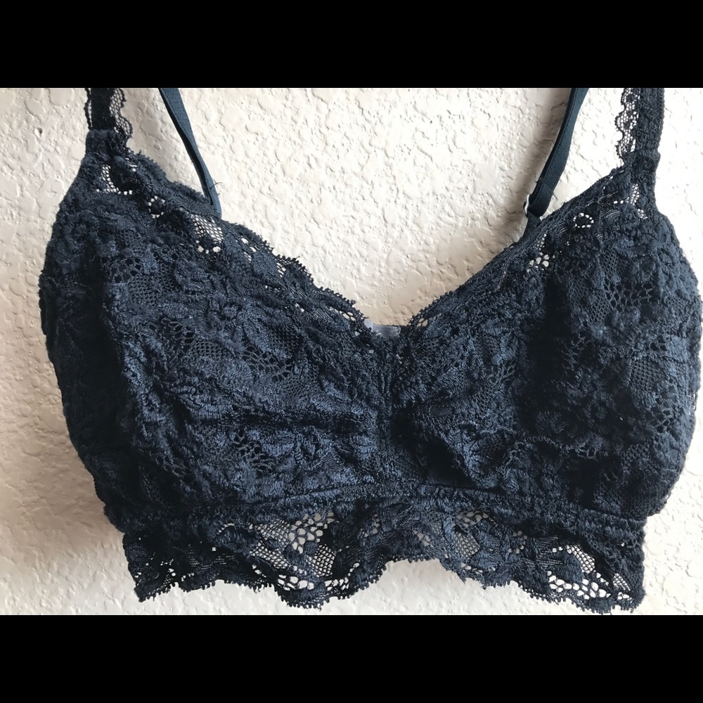 Aerie XS Navy/ Black Lace Bralette